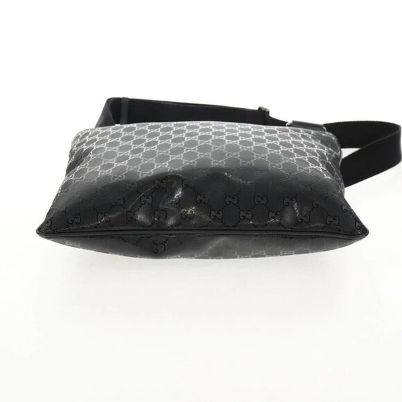 GUCCI GG implementation Shoulder Bag PVC Black Silver 201446 Auth am9344V - Picture 7 of 16